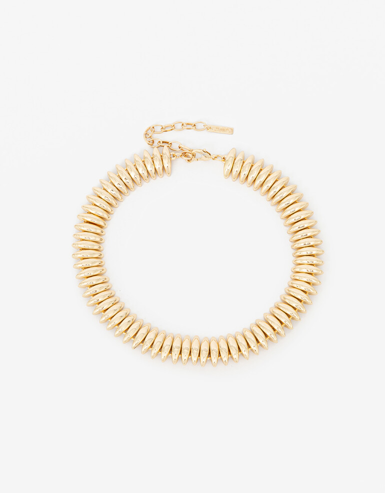 Collares Cortos Metal Collar Corto Metal Gotas - Dorado