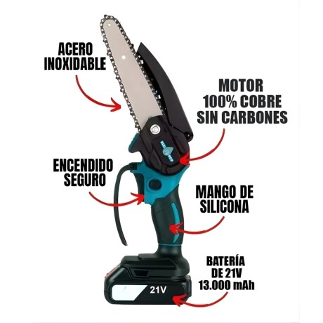 Motosierra Eléctrica Lumax a Batería LLT006 800W Motosierra Eléctrica Lumax a Batería LLT006 800W