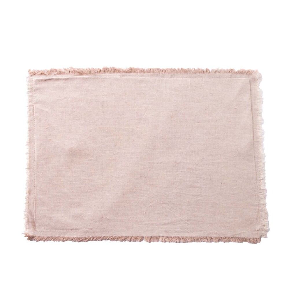 INDIVIDUAL FLECOS, LINO-Y-ALGODON 32*45, BEIGE