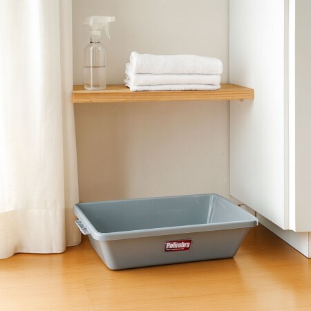 BANDEJA RECTANGULAR MULTIUSOS 20,5 LITROS GRIS