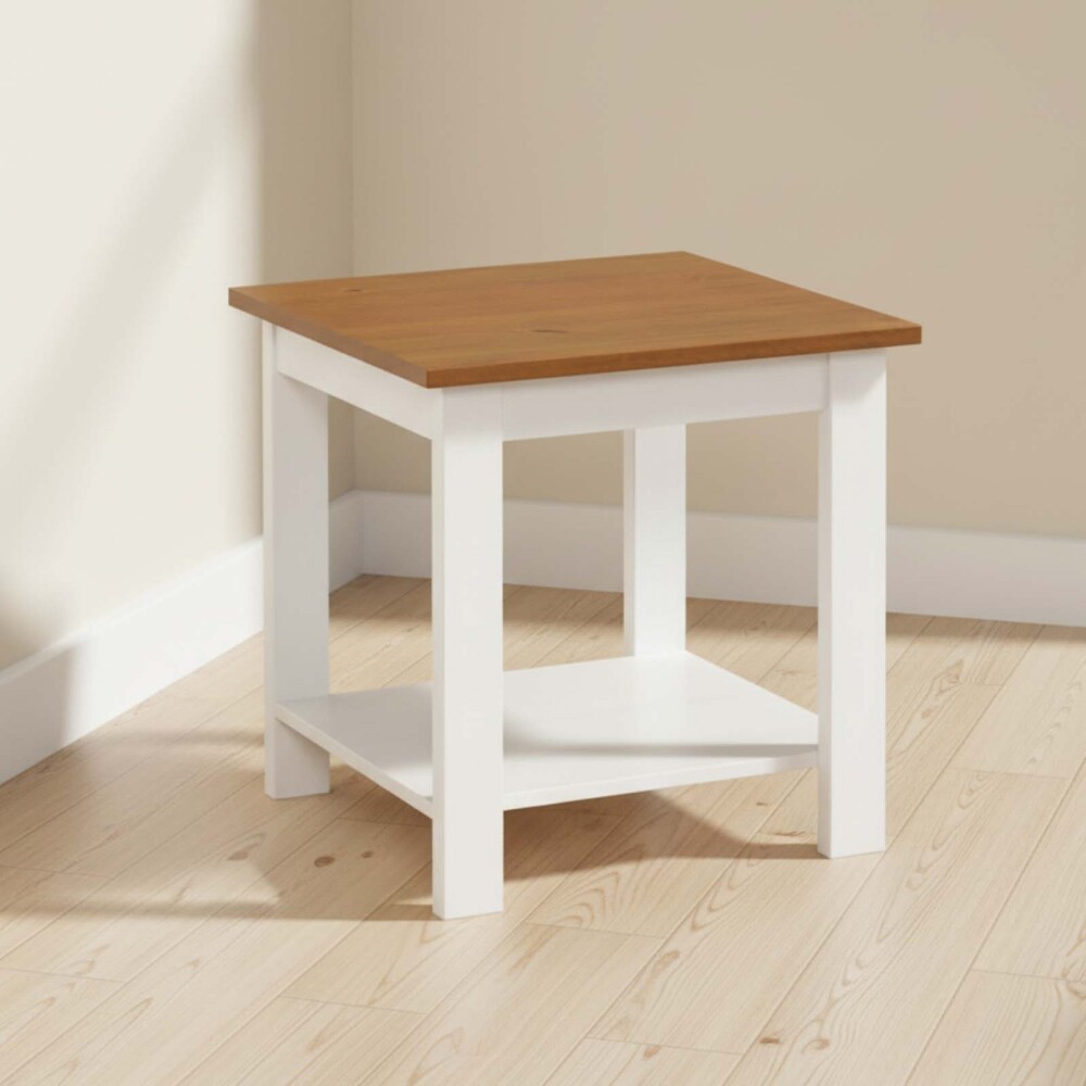 MESA DE LIVING LATERAL - ARRIME MADERA BLANCO AGATA BCO/NAT