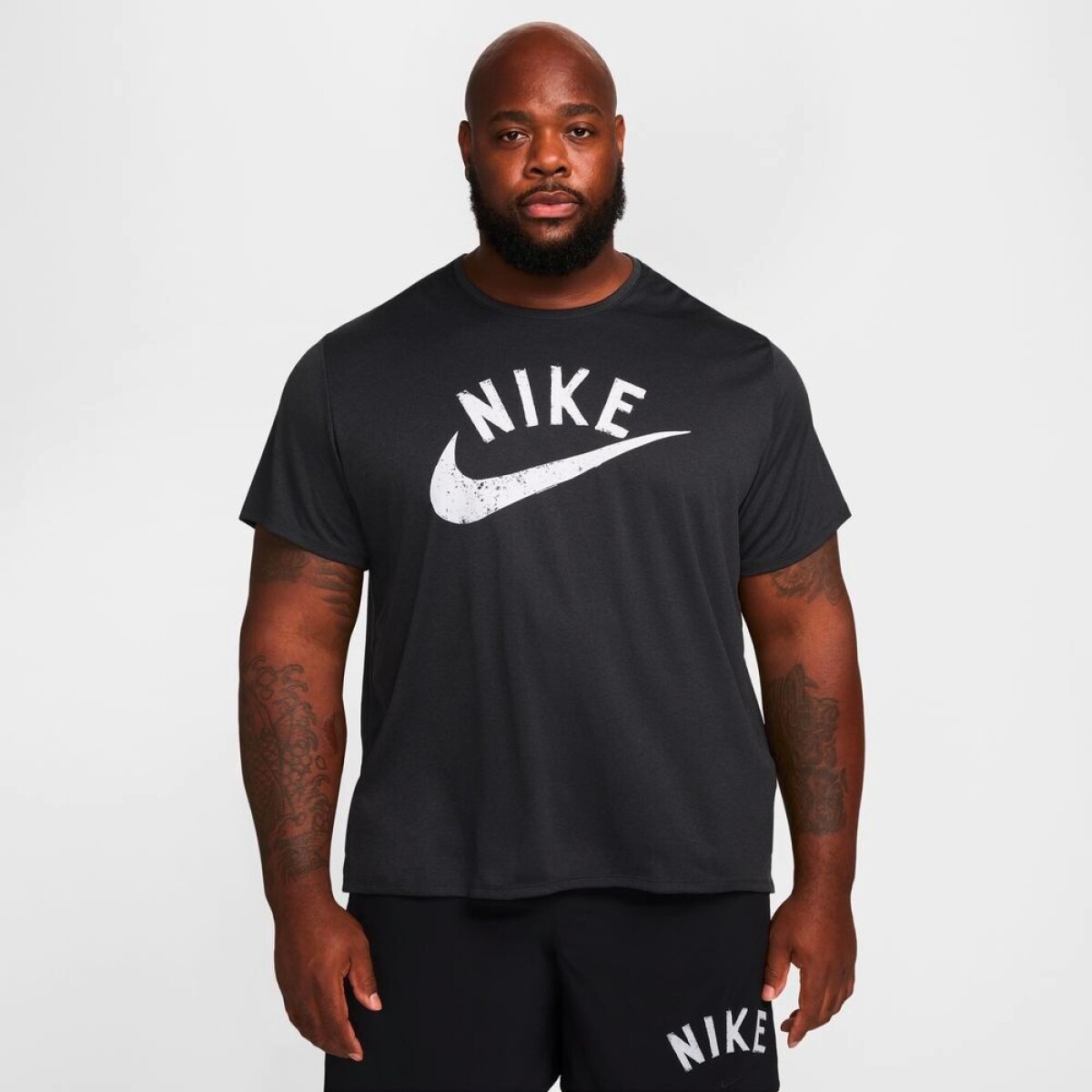 Camiseta Nike Dri-Fit Miler Swoosh Top de Hombre - Negro 