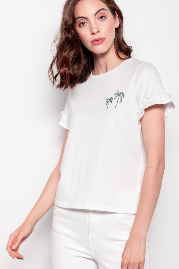 REMERA PALMS Blanco