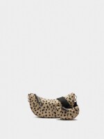 Bolso Bandolera De Nylon Estampado Animal crudo