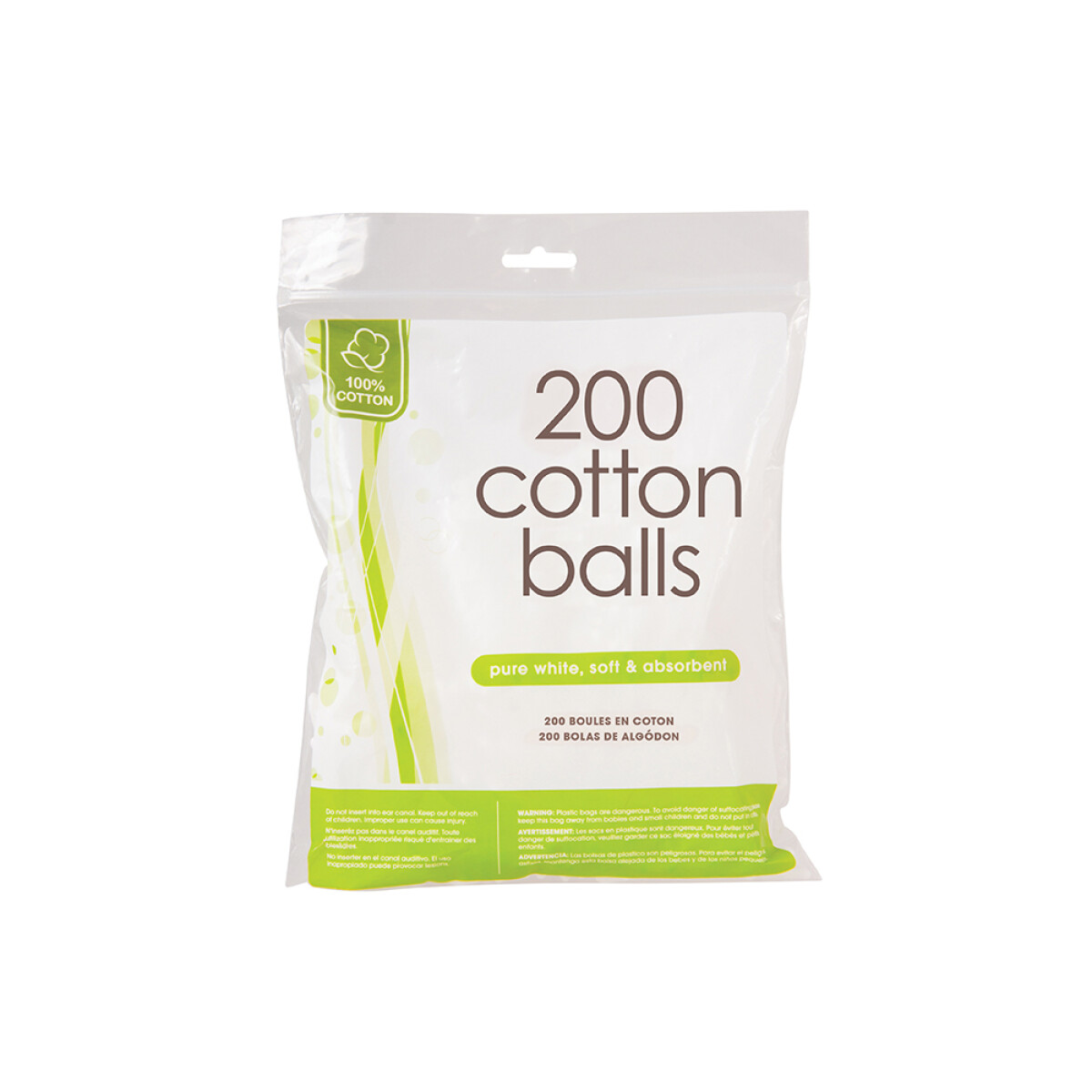 BOLAS DE ALGODON 200 UNIDADES 