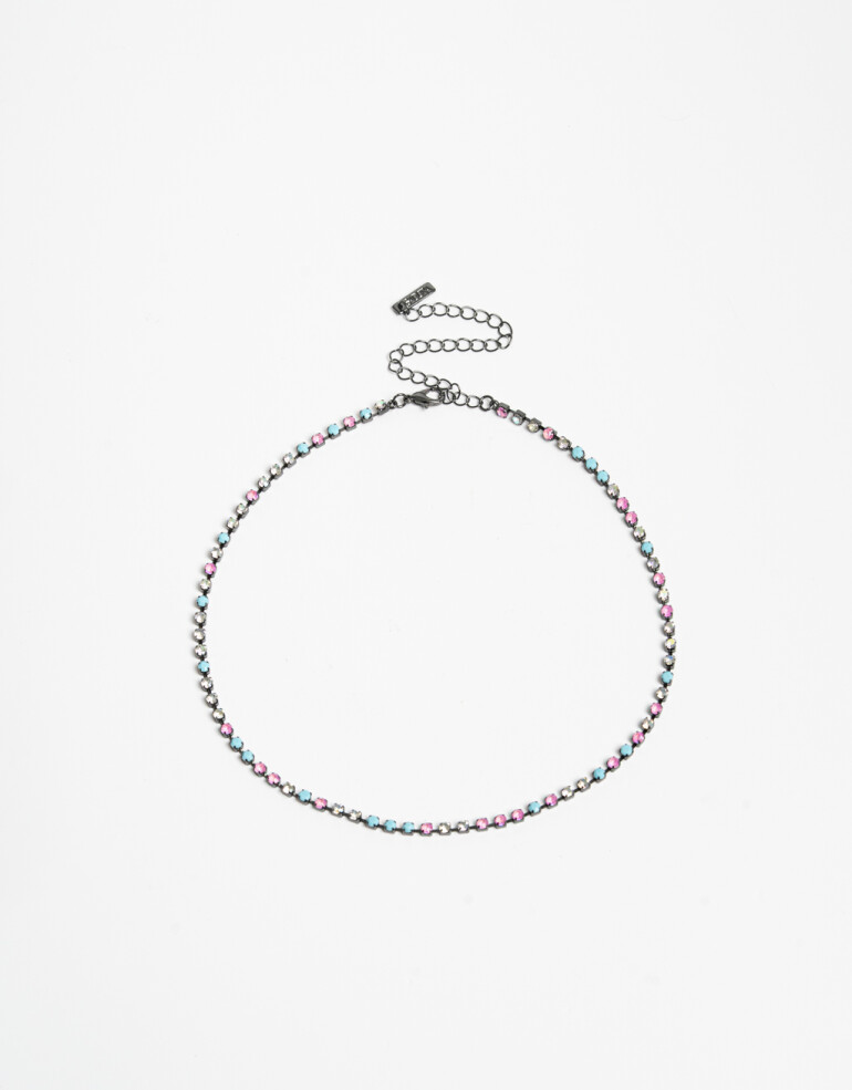 Collares Cortos Strass Collar Corto Strass Multicolor - Combinacion Multicolor