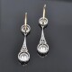 Caravanas En Oro Blanco, Brillantes Y Diamantes Caravanas En Oro Blanco, Brillantes Y Diamantes