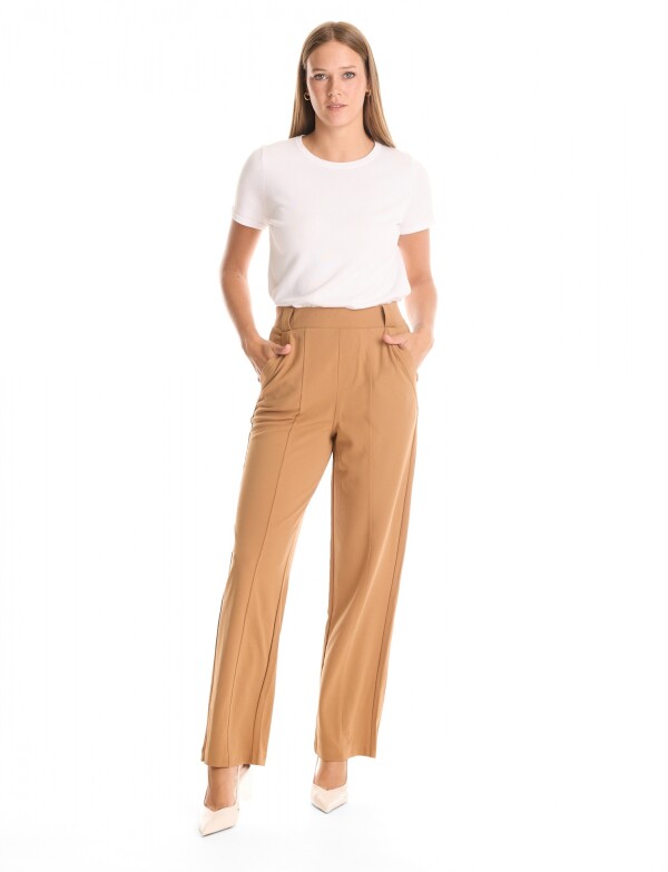 Pantalon Recto Pespunte TOSTADO