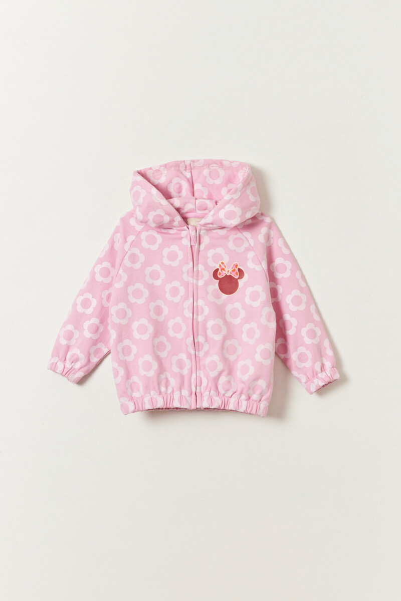 Campera deportiva estampada - Minnie Rosa 