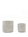 SET 2 MACETAS TERRAZO GRIS CLARO