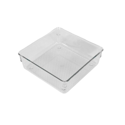 ORGANIZADOR CUAD ACRIL TRANSP 15X15X5CM Unica
