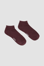 Medias cortas al tobillo en colores lisos Bordeaux oscuro