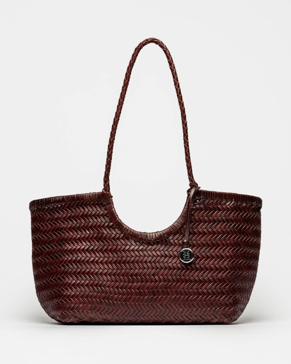 Cartera al hombro Ipanema en cuero curtido natural Chocolate