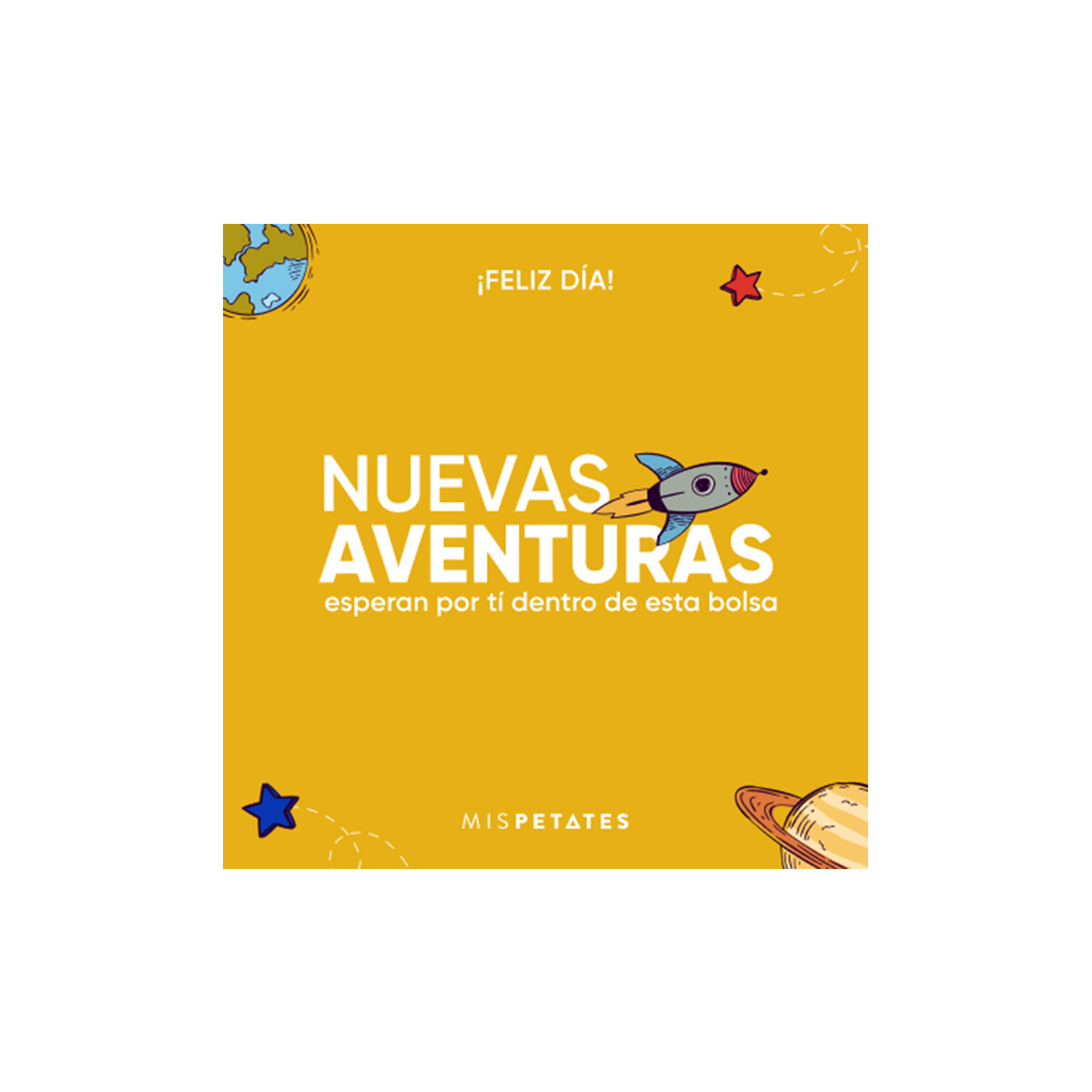 Tarjeta dedicatoria universo kids 10x10 cm 