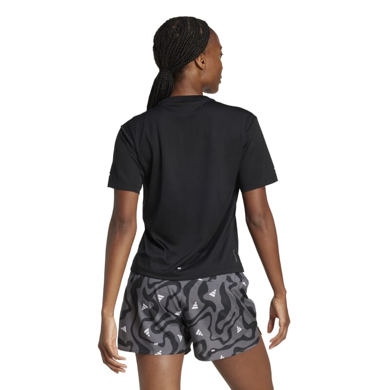 Remera Adidas Run It Brand Love Negro