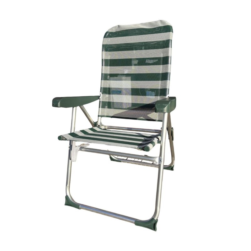 Silla de Playa Aluminio Respaldo Alto Verde Silla de Playa Aluminio Respaldo Alto Verde