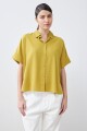 Camisa de lyocell manga corta pistacho