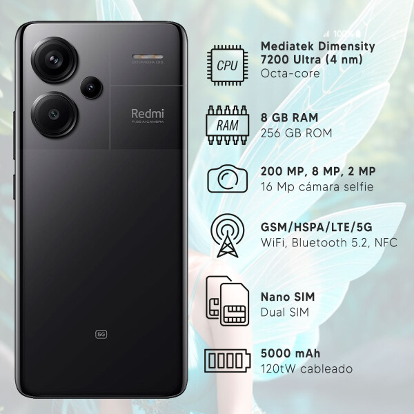 Xiaomi Redmi Note 13 Pro Plus 8/256 Gb 5g NEGRO