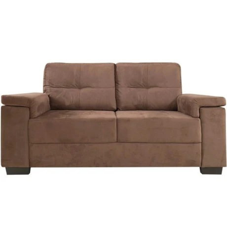 Sofa 2 Cuerpos Luares Tela Chocolate Sofa 2 Cuerpos Luares Tela Chocolate