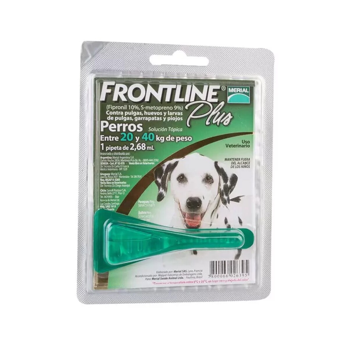 PIPETA FRONTLINE PLUS - DE 20 A 40 KG 