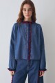 CAMISA SWIM JEAN CROCHET Azul