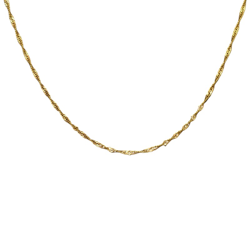 Cadena oro Singapur - Oro bajo - Sin Piedra - CD8063 Sinpiedra