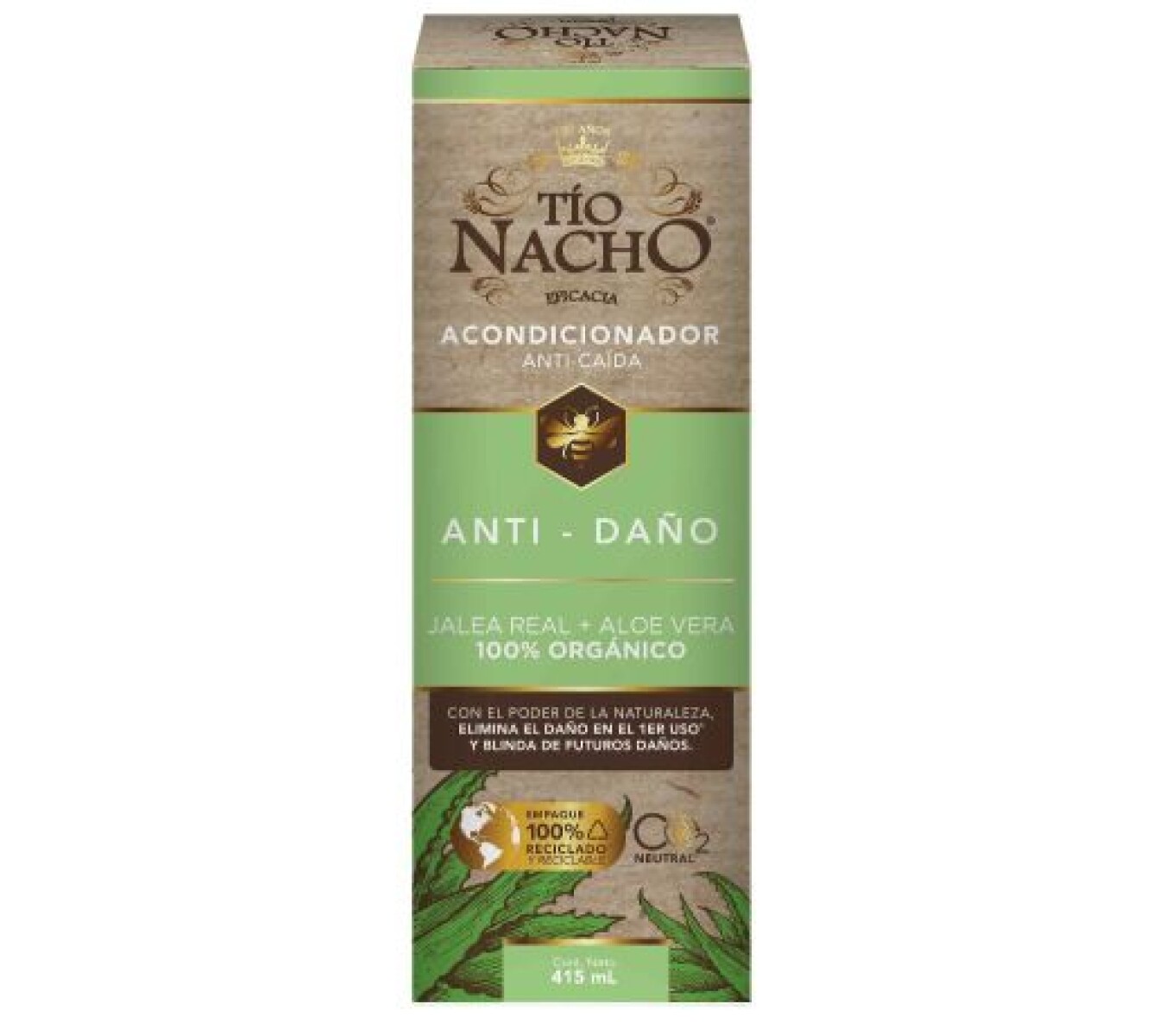 Tio Nacho Anti Daño Aloe Vera Acondicionador 415ml – Acondicionador reparador
