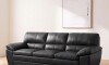 Sillón %100 Cuero - 3 Cuerpos - Premium Negro