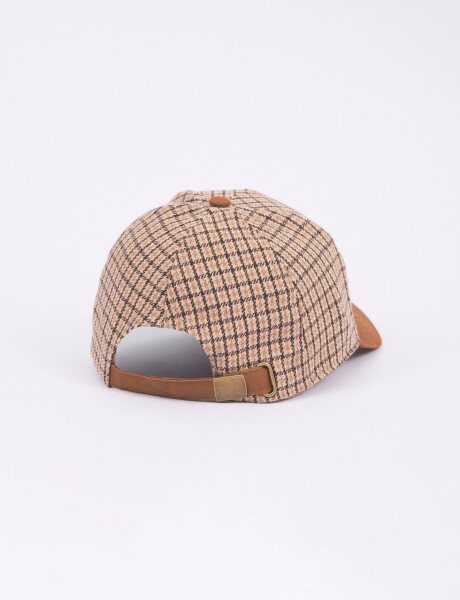 Gorra cuadros tostado