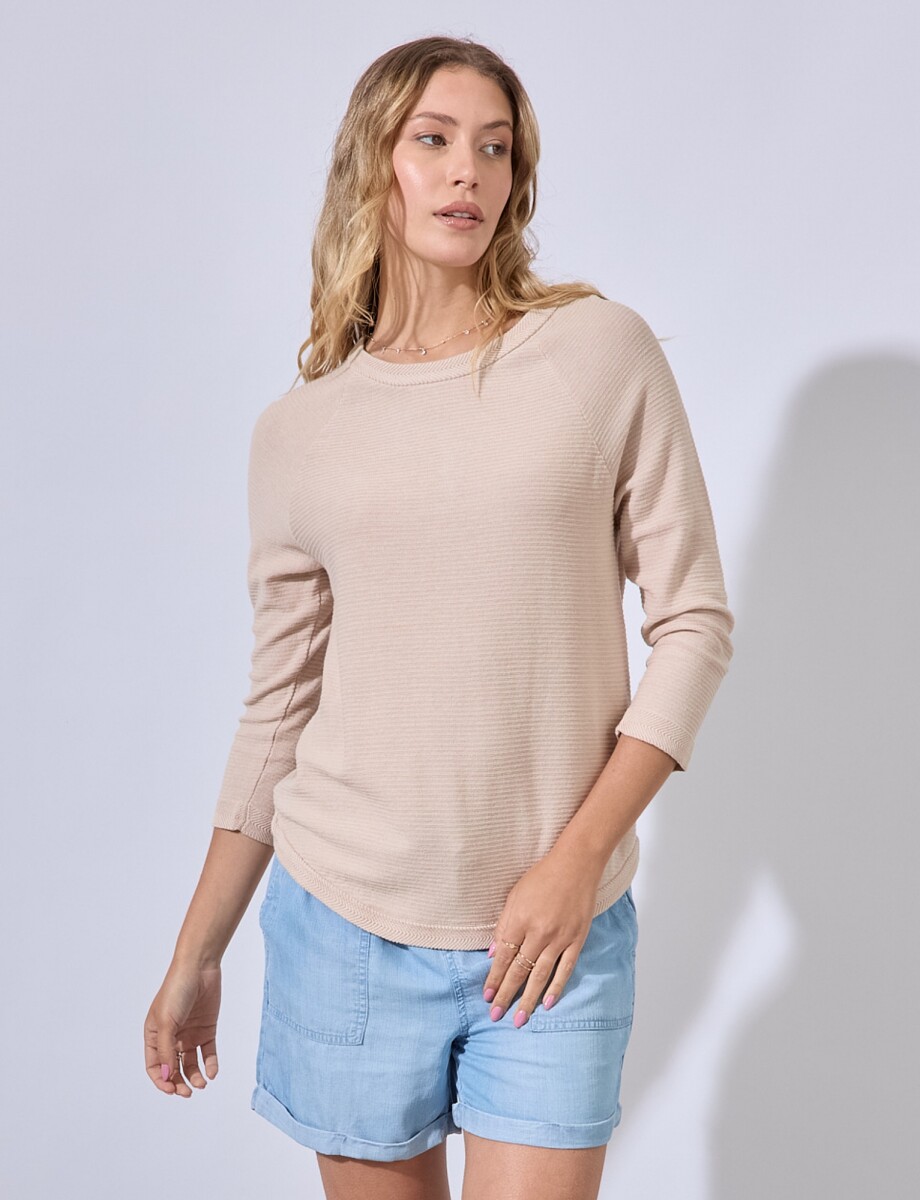 Buzo Raglan Algodon - Beige 