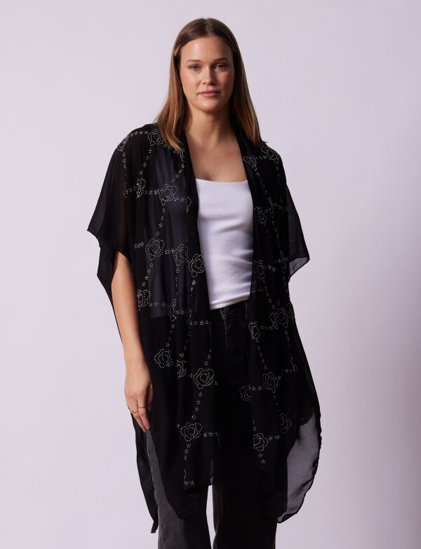 Kimono Noche NEGRO/PLATEADO