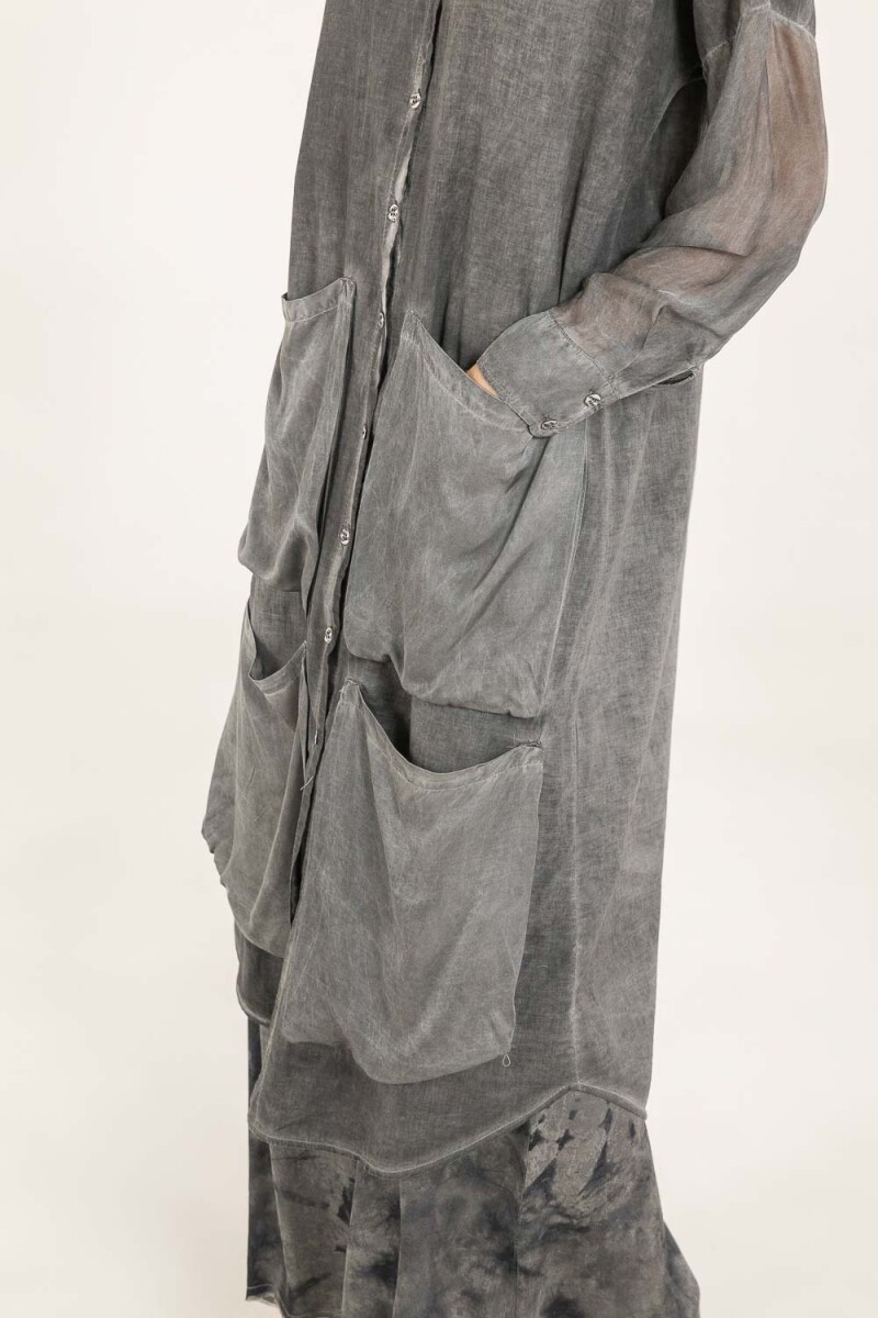 CAMISA LARGA Gris