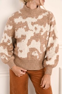Poleron Intarsia Beige Melange