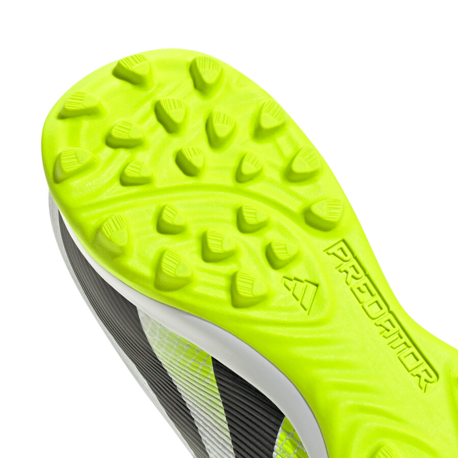 Championes Adidas Predator League TF Masculino Blanco - Negro - Amarillo Limón