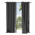Cortina 100% Blackout 2Paños 140x220 Textura Lino Doble Faz Variante Color Gris Oscuro