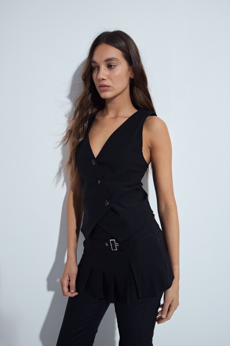 CHALECO FRILLY Negro