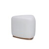 Puff Triangular c/ Base Madera Tela arena Puff Triangular c/ Base Madera Tela arena