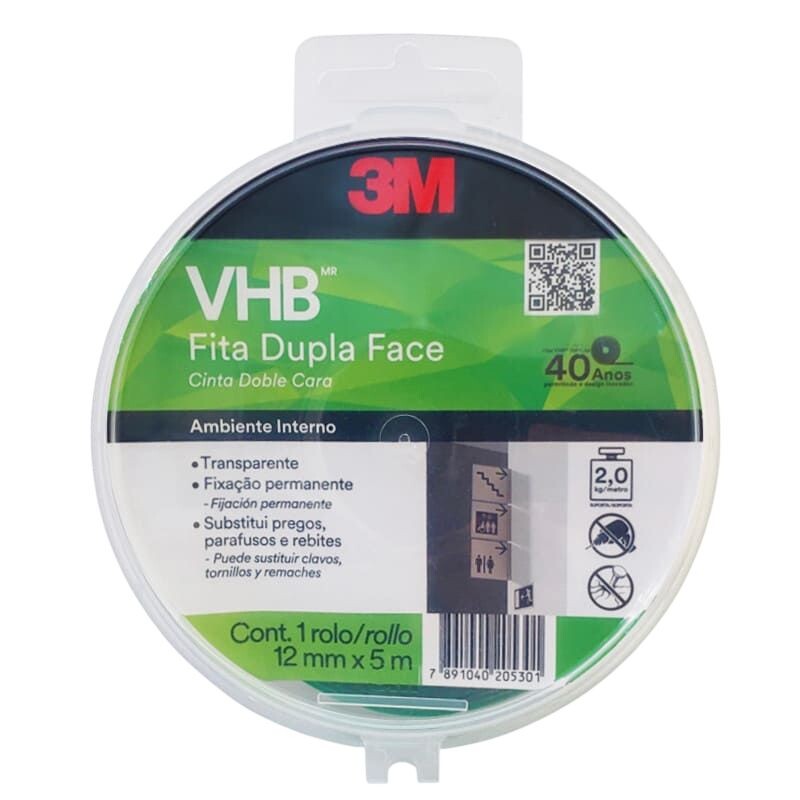 CINTA DOBLE FAZ VHB4910 12MM X 5M - 3M CINTA DOBLE FAZ VHB4910 12MM X 5M - 3M
