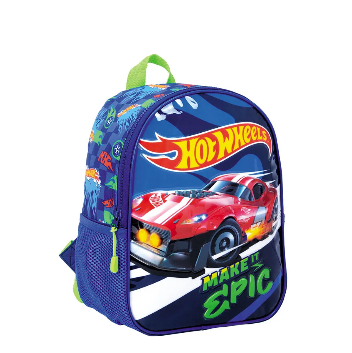 Mochila Hot Wheels 12" - Azul Marino - Verde 