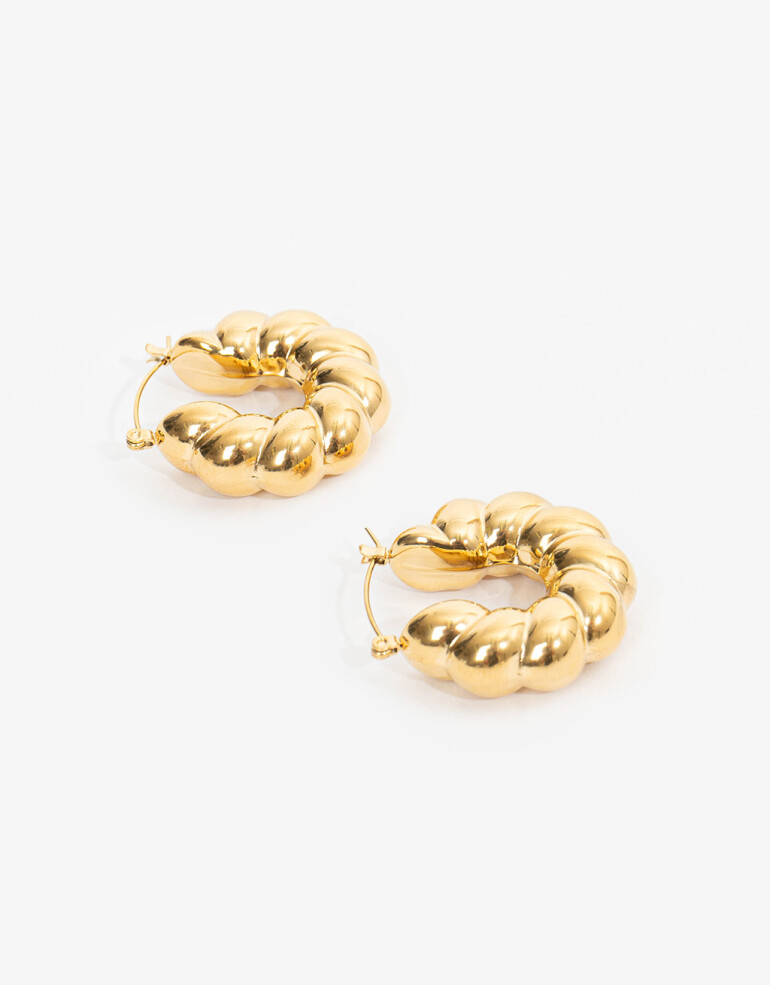 Aros Argollas Metal Aros Argollas Acero - Dorado