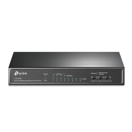 Tp-link - Switch TL-SF1008P. 8 Puertos RJ45 10/100 Mbps. 4 Puertos Poe. Plug And Play. Carcasa de Me 001