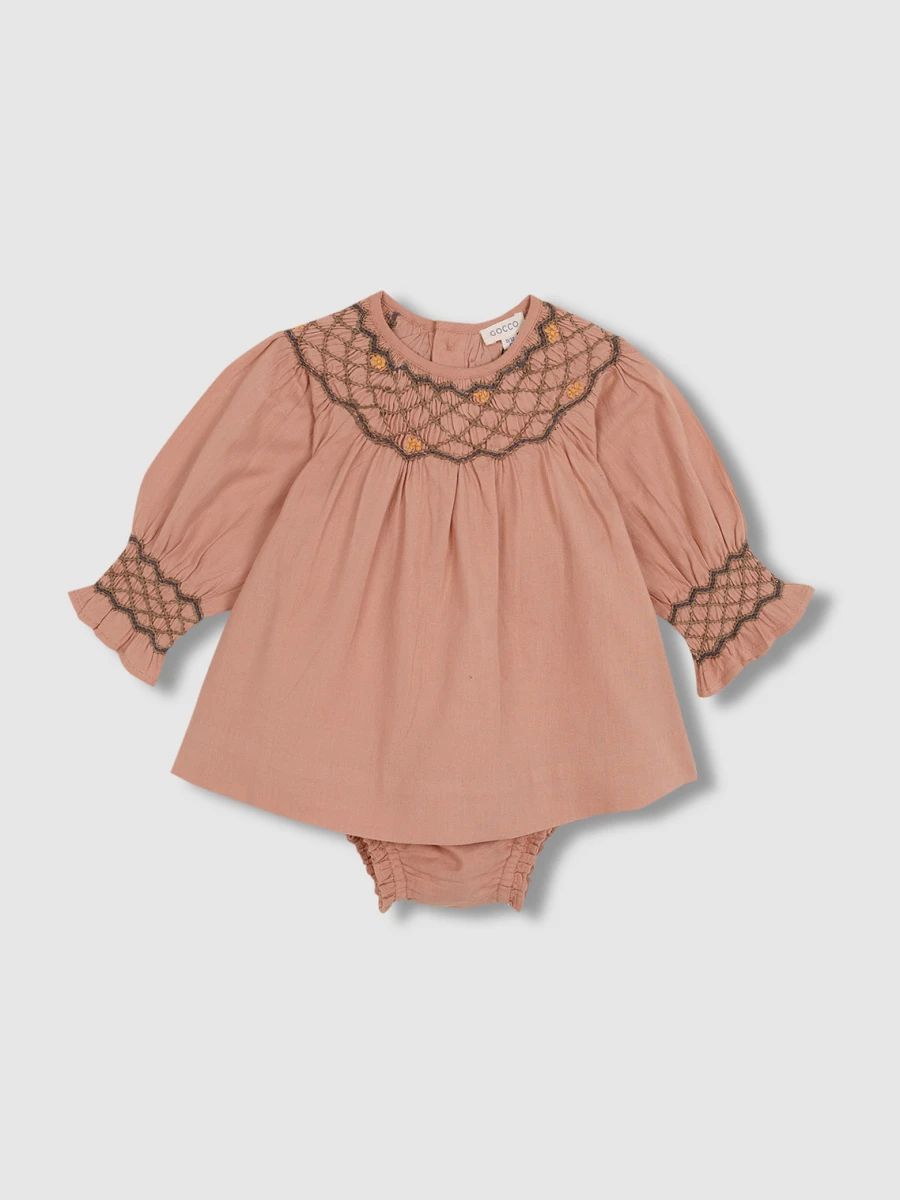 Vestido Nido De Abeja Rosa