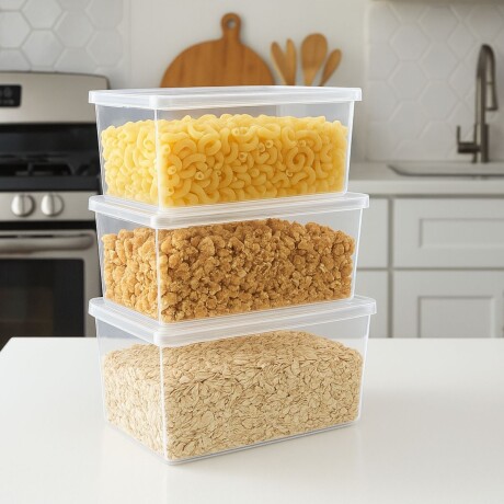 Set x3 Caja organizadora multiuso 4,5L TRANSPARENTE