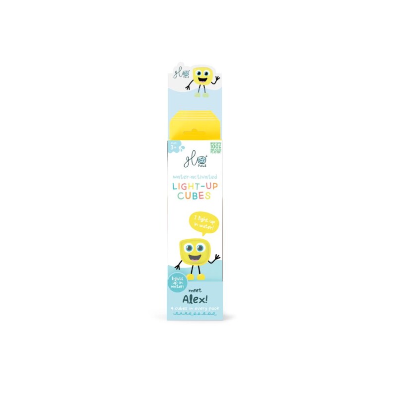 GP-FIN-4PK Set De 4 Cubos Glo Pals Alex Amarillo