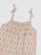 Vestido Ikat De Tirantes Con Bordado Al Blanco Roto