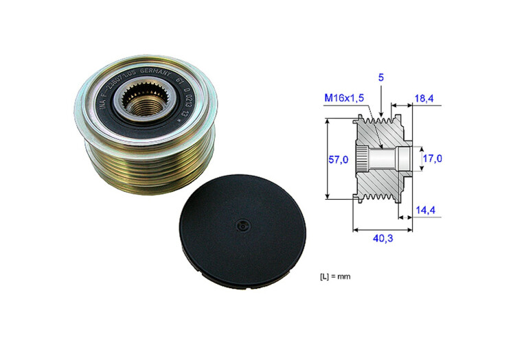 Polea Alternador Marcha Libre Hyundai Accent 08-25 Polea Alternador Marcha Libre Hyundai Accent 08-25