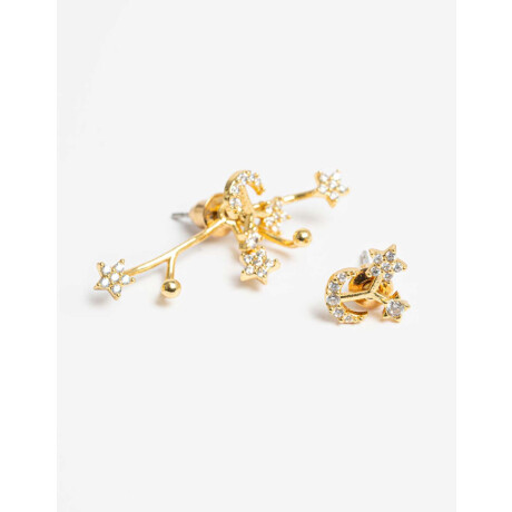 Aros Con Cubic Zirconia Dorado