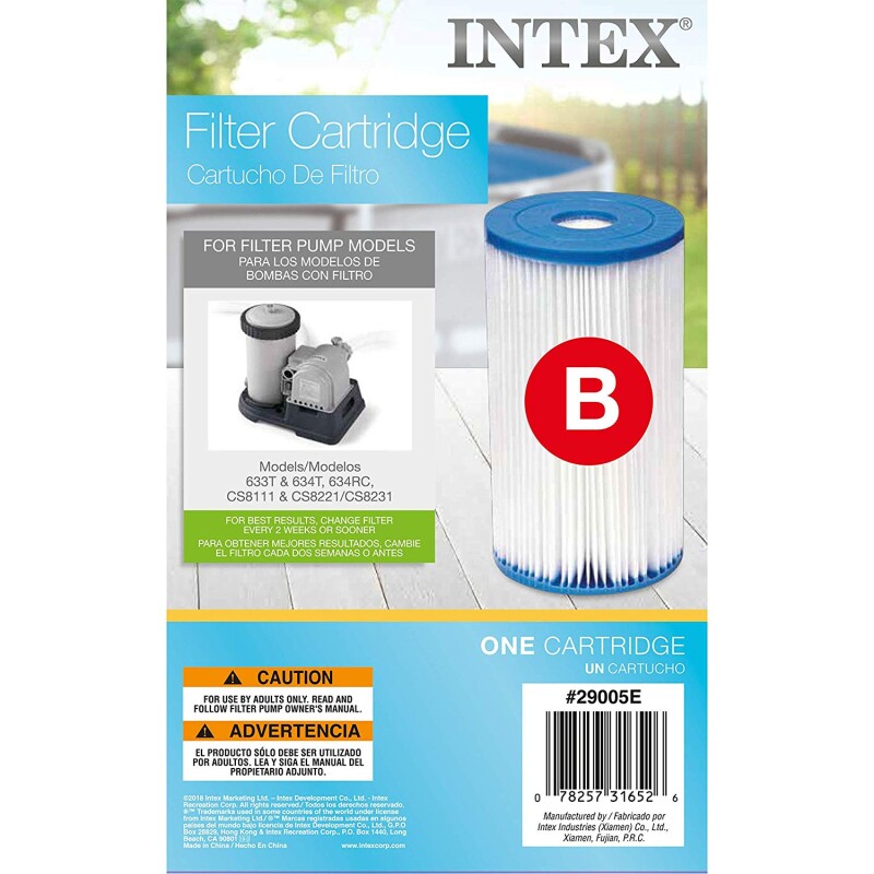 INTEX FILTRO CARTUCHO TIPO B Intex Filtro Cartucho Tipo B