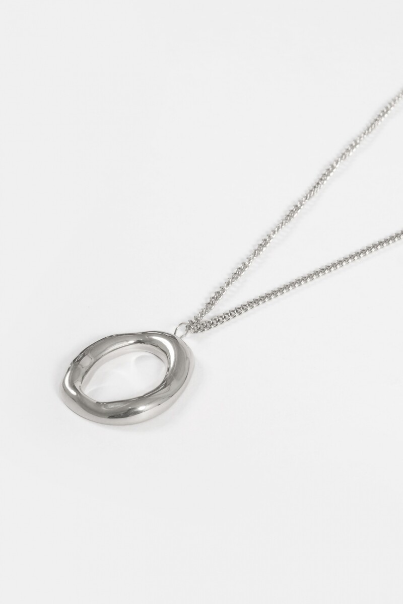 Collar acero 0 plateado