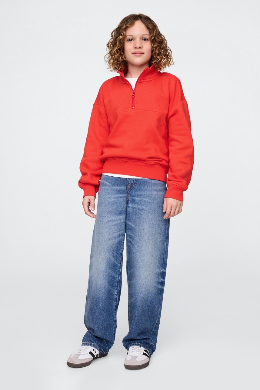 Buzo Medio Cierre Niño Poster Red